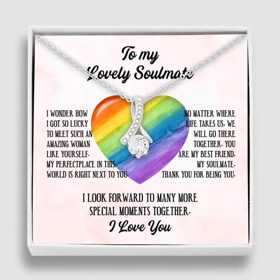 To My Lovely Soulmate I Love You Personalized Necklace