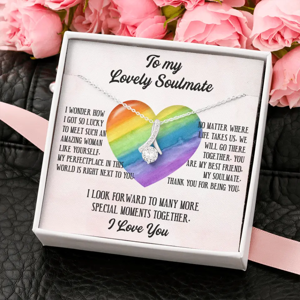 To My Lovely Soulmate I Love You Personalized Necklace