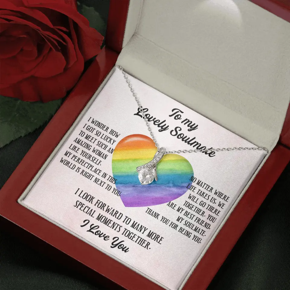 To My Lovely Soulmate I Love You Personalized Necklace