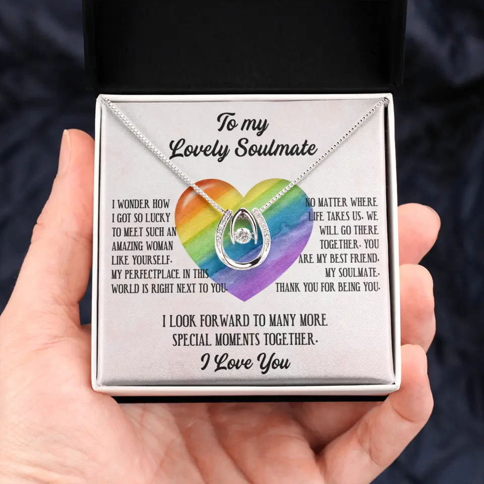 To My Lovely Soulmate I Love You Personalized Necklace