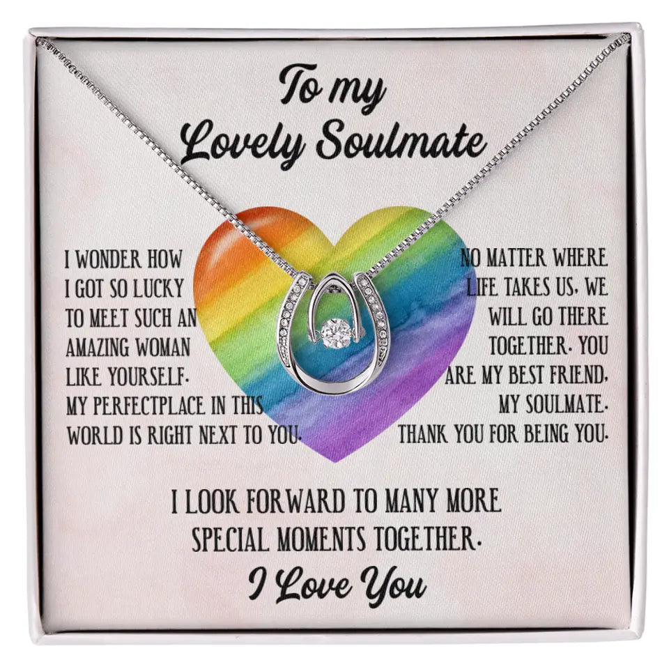 To My Lovely Soulmate I Love You Personalized Necklace