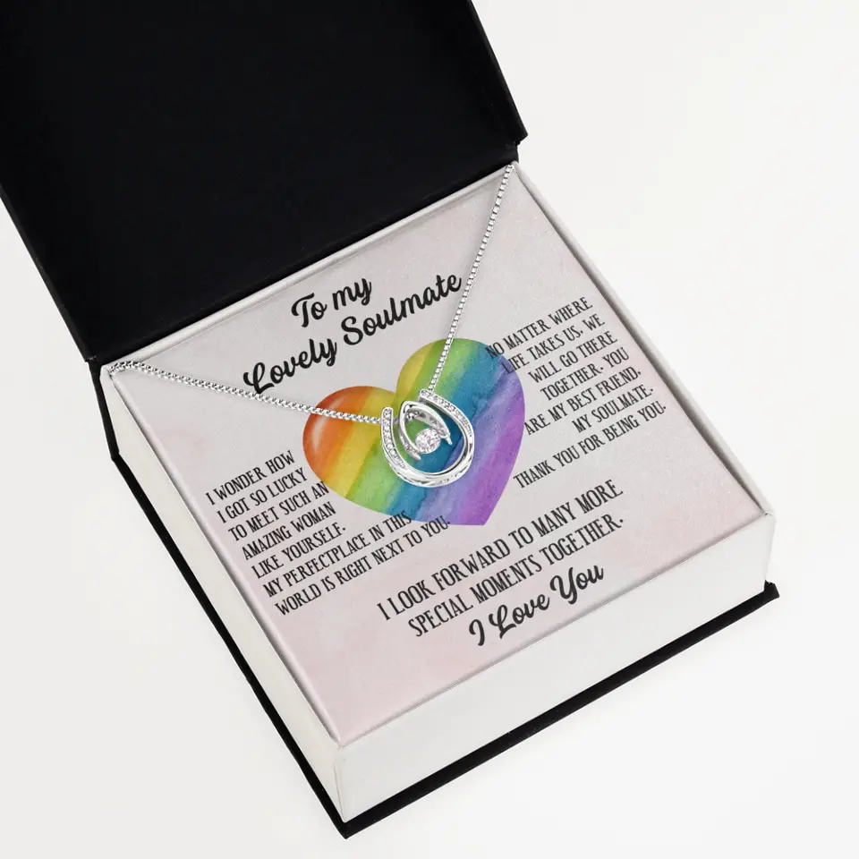 To My Lovely Soulmate I Love You Personalized Necklace