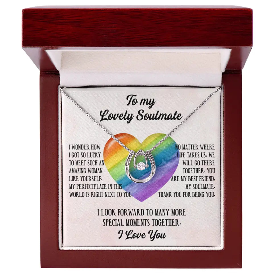 To My Lovely Soulmate I Love You Personalized Necklace
