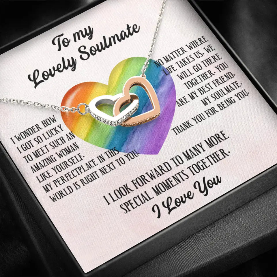 To My Lovely Soulmate I Love You Personalized Necklace