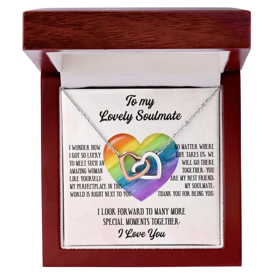 To My Lovely Soulmate I Love You - Special Necklace - Gift For LGBT Pride | 306IHPNPJE423