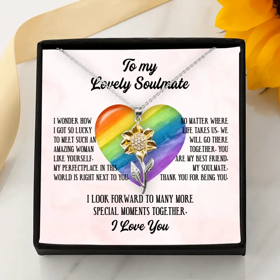 To My Lovely Soulmate I Love You Personalized Necklace