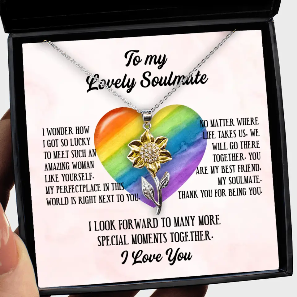 To My Lovely Soulmate I Love You Personalized Necklace
