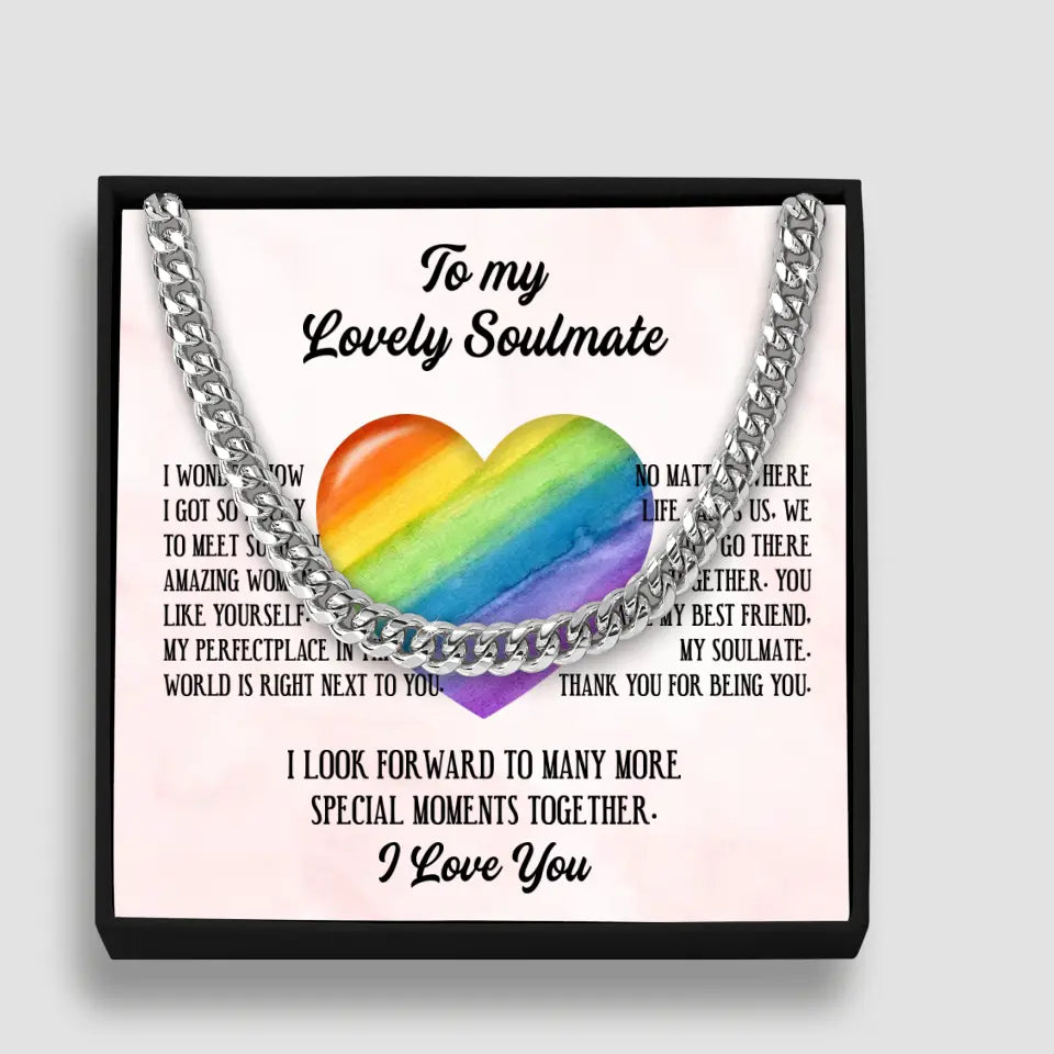 To My Lovely Soulmate I Love You Personalized Necklace