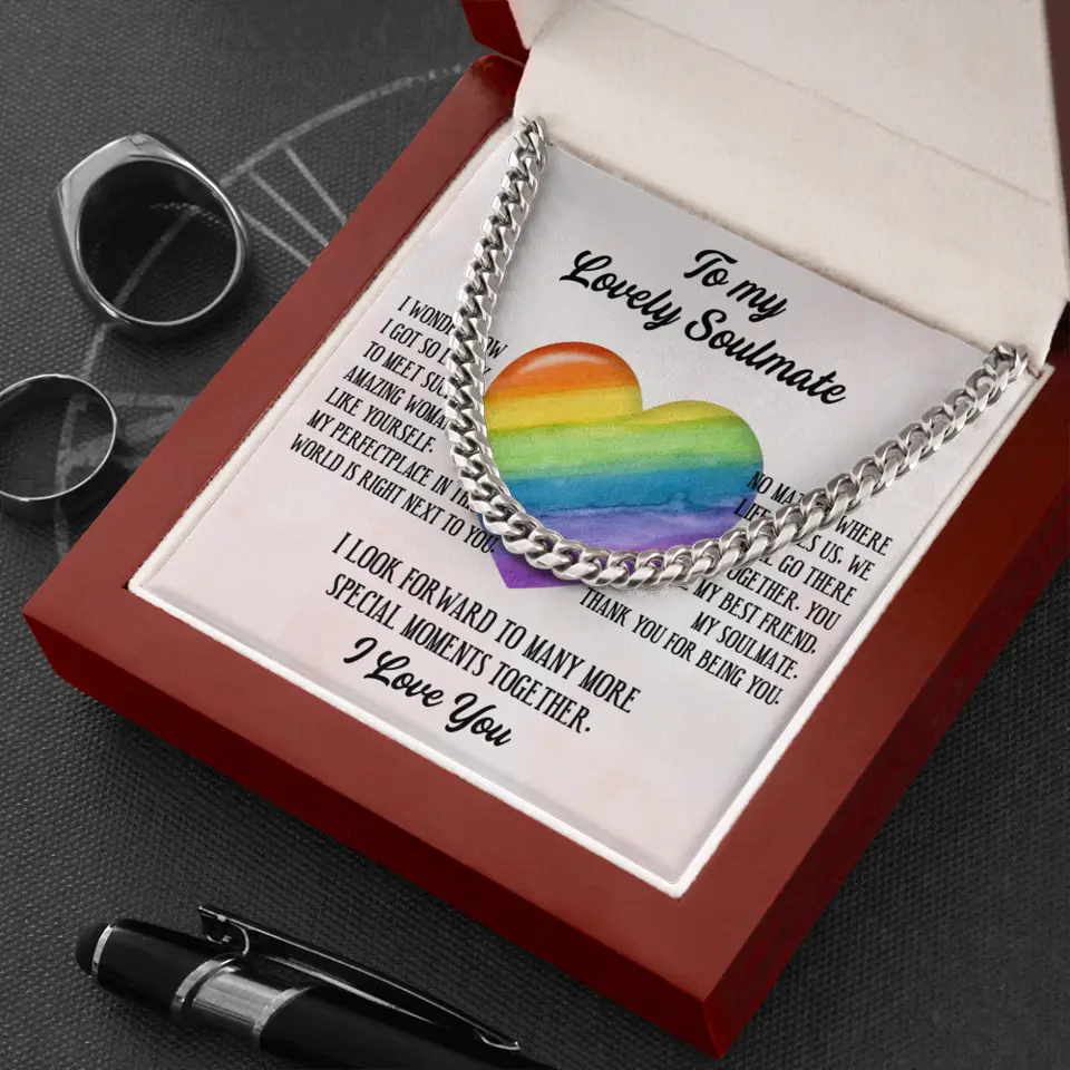 To My Lovely Soulmate I Love You Personalized Necklace