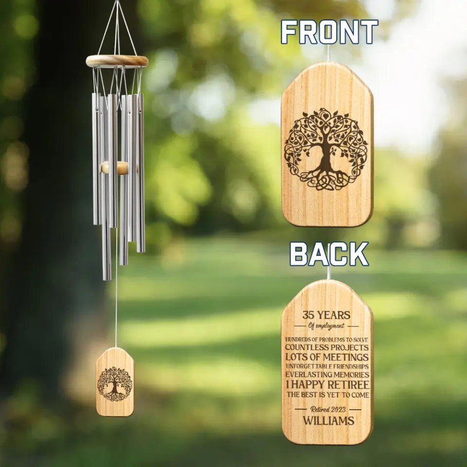The Best Is Yet To Come Personalized Wind Chimes Retirement Gift