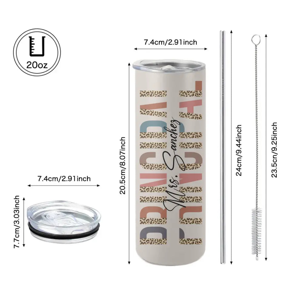 Principal Gift Custom Skinny Tumbler Appreciation Gift