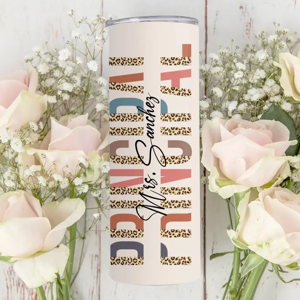 Principal Gift Custom Skinny Tumbler Appreciation Gift