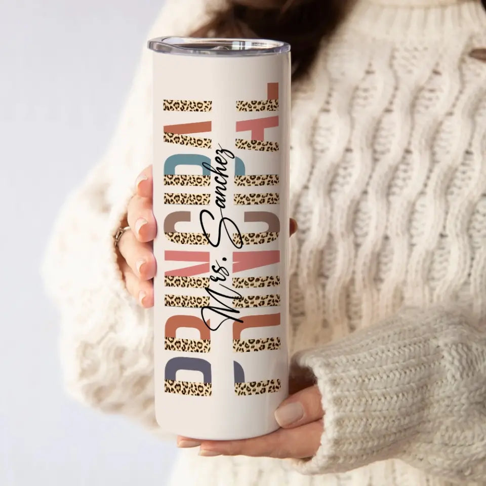 Principal Gift Custom Skinny Tumbler Appreciation Gift