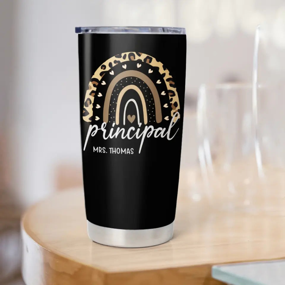 Personalized Name Stainless Steel Tumbler Gift For Principal