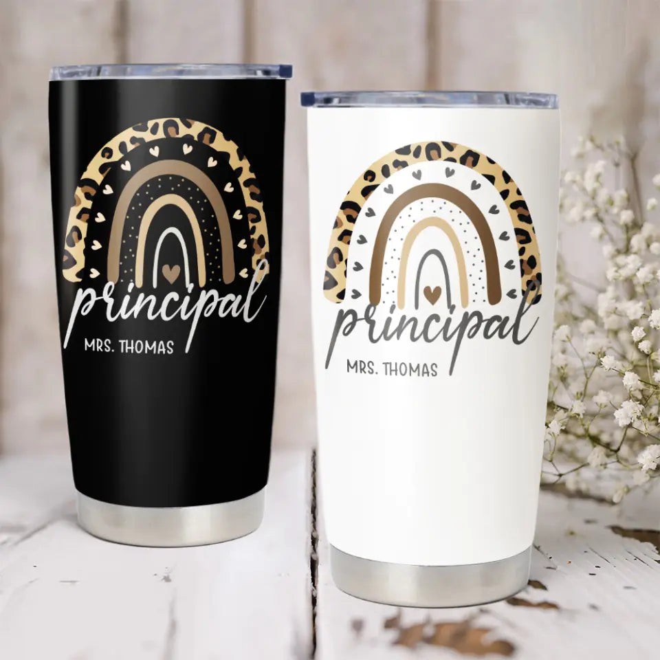 Personalized Name Stainless Steel Tumbler Gift For Principal