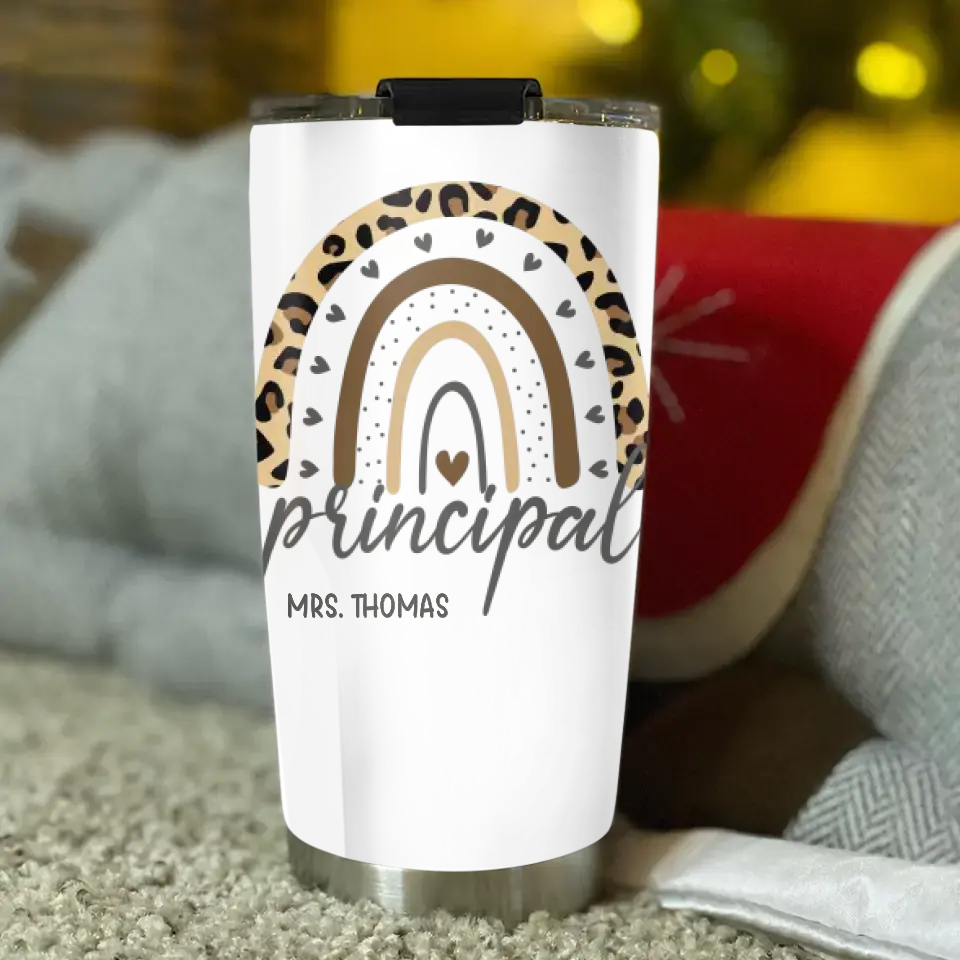 Personalized Name Stainless Steel Tumbler Gift For Principal