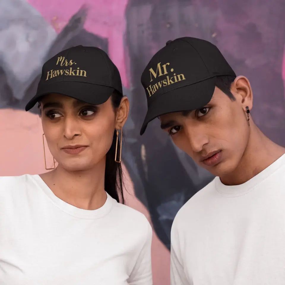 Couple Twill Cap - Couple Cp80 Embroidered Twill Cap - Gift For Couple | 306IHPLNCC668