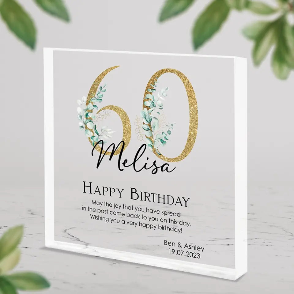 Wishing You A Very Happy Birthday Custom Acrylic Plaque Birthday Gift