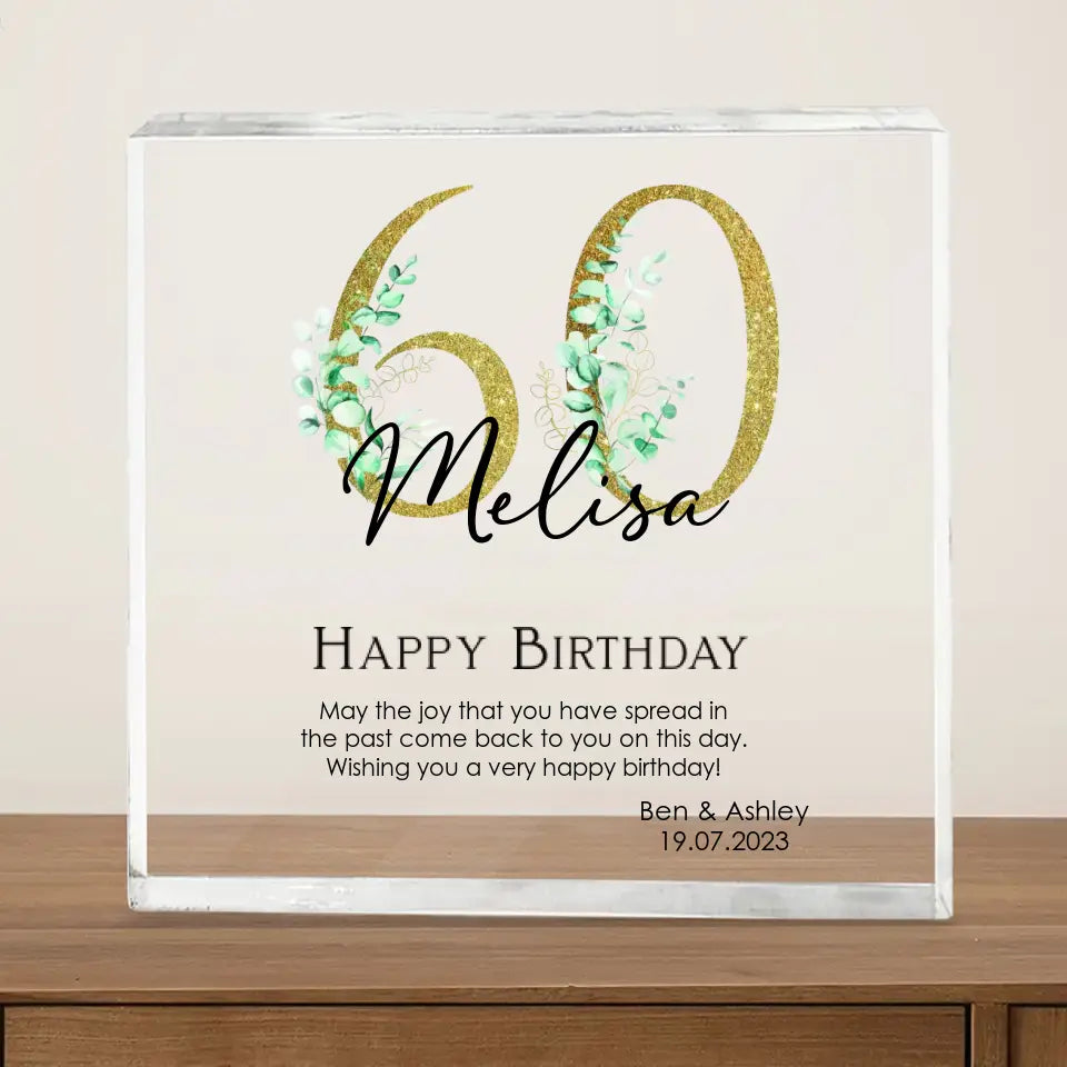 Wishing You A Very Happy Birthday Custom Acrylic Plaque Birthday Gift