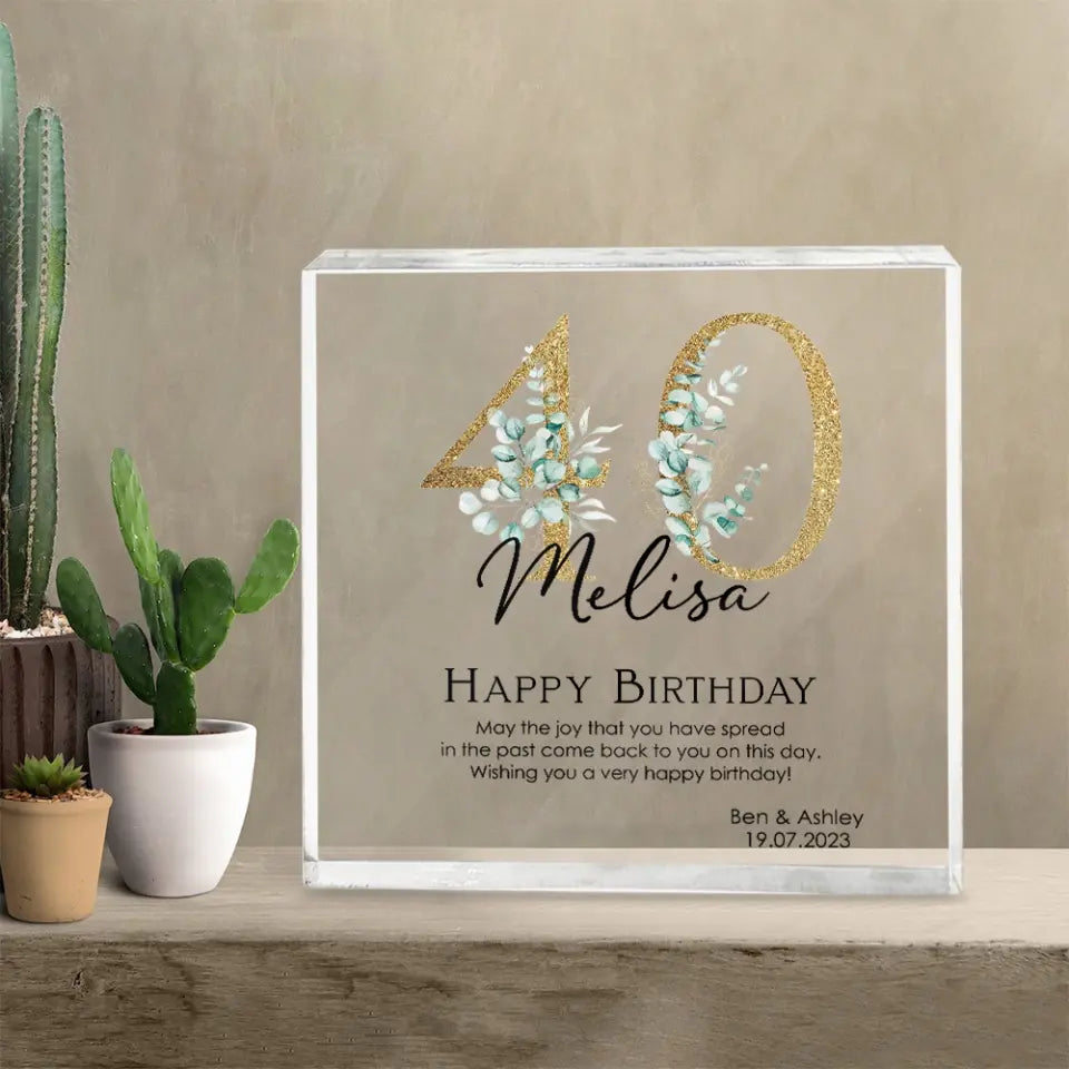 Wishing You A Very Happy Birthday Custom Acrylic Plaque Birthday Gift