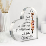Our First Month Anniversary -Heart-Shape Acrylic Plaque - Gift For 1 Month Anniversary | 306IHPLNAP744