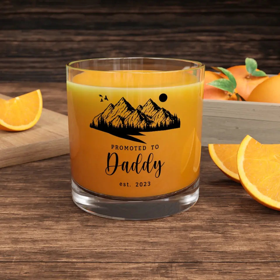 Promoted To Mommy/Daddy - Personalized Bar Glass
