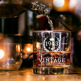 Limited Edition Vintage Aged To Perfection - Personalized Bar Glass - Birthday Gifts | 306IHPNPMU728
