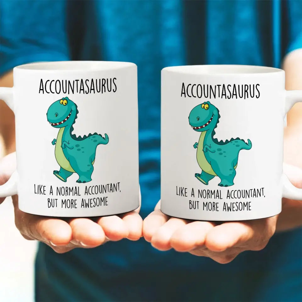 Accountasaurus - Personalized White Mug