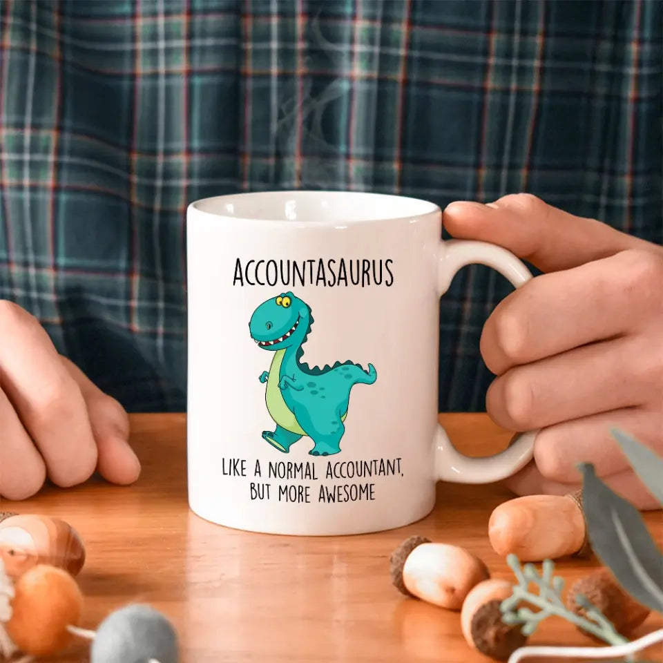 Accountasaurus - Personalized White Mug
