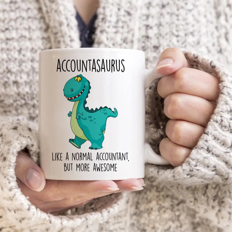 Accountasaurus - Personalized White Mug