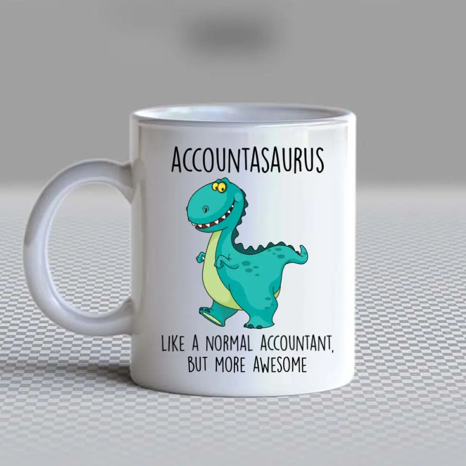 Accountasaurus - Personalized White Mug