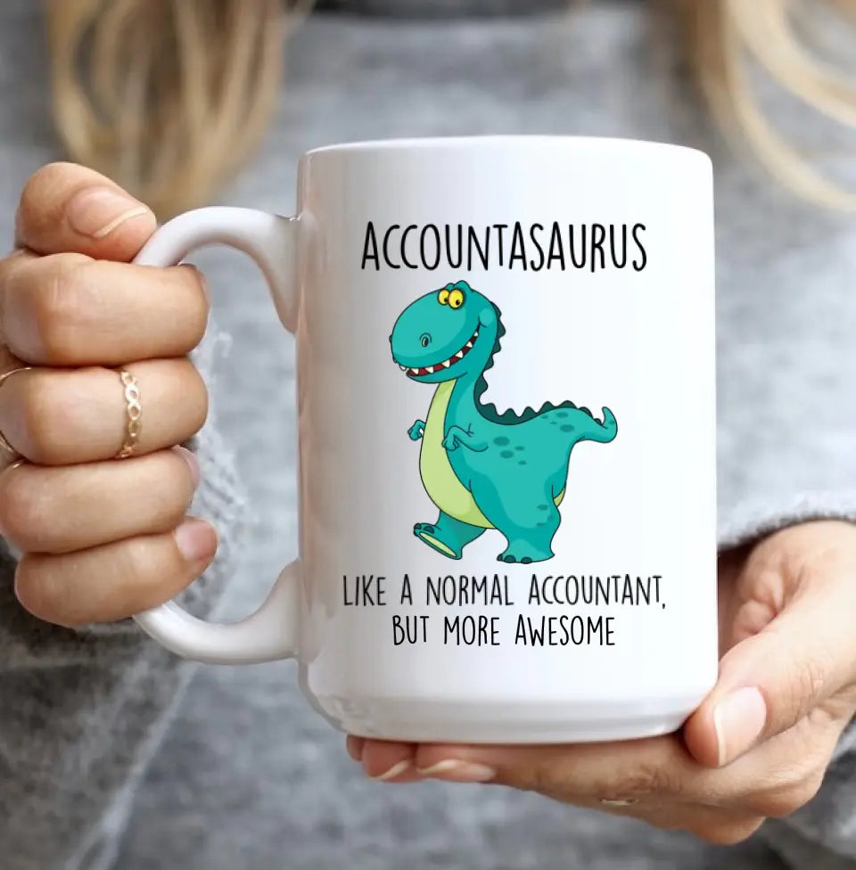 Accountasaurus - Personalized White Mug