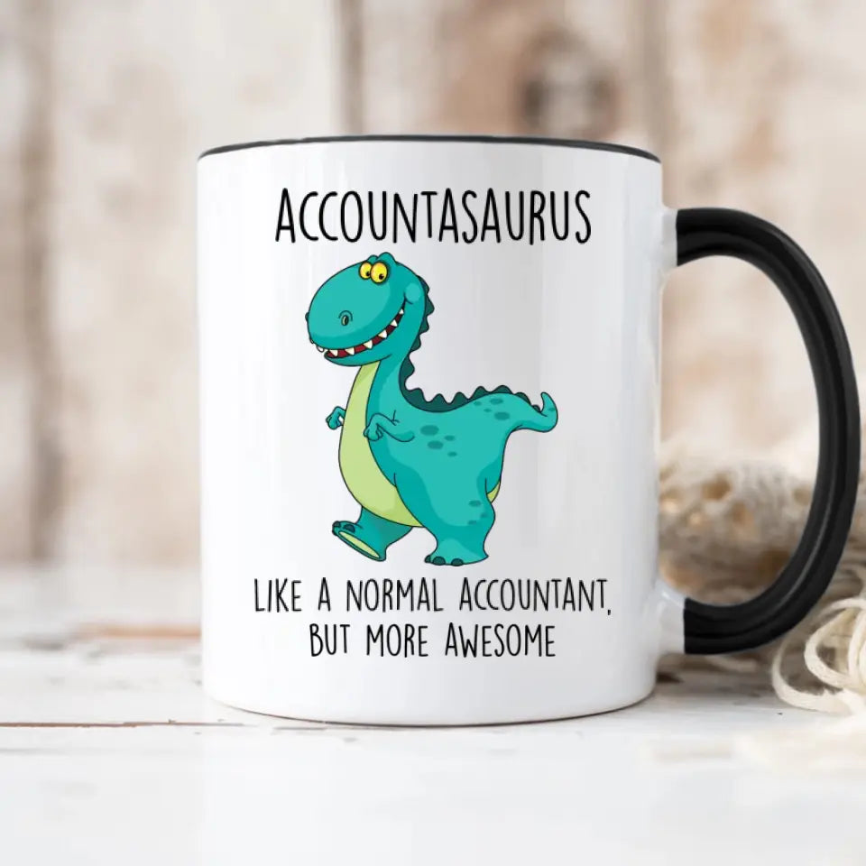 Accountasaurus - Personalized White Mug