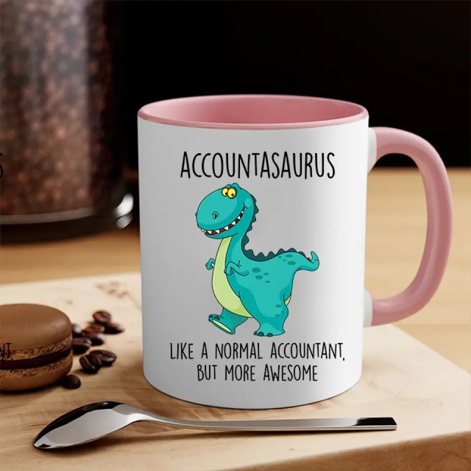 Accountasaurus - Personalized White Mug