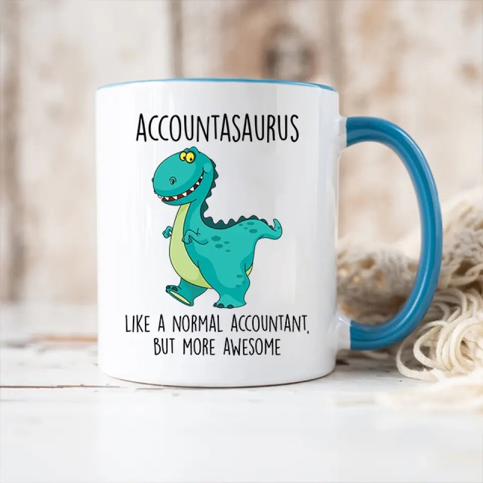 Accountasaurus - Personalized White Mug