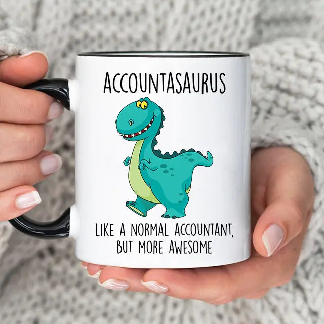 Accountasaurus - Personalized White Mug