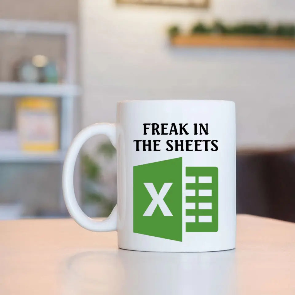 Freak In The Sheet Personalized White Accent Mug Gift For Accountant