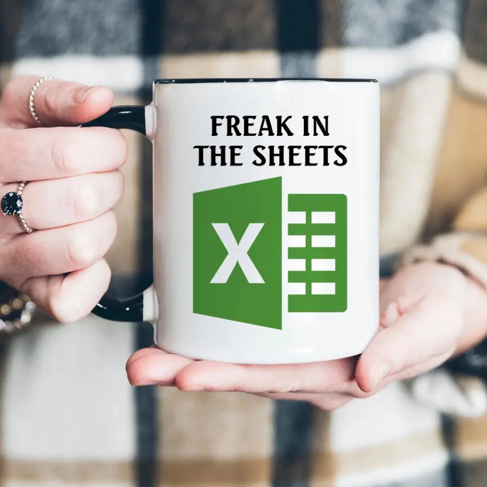 Freak In The Sheet Personalized White Accent Mug Gift For Accountant