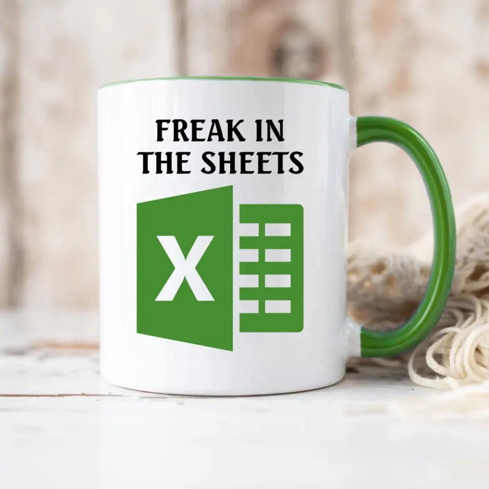 Freak In The Sheet Personalized White Accent Mug Gift For Accountant
