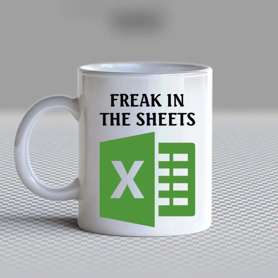 Freak In The Sheet Personalized White Accent Mug Gift For Accountant