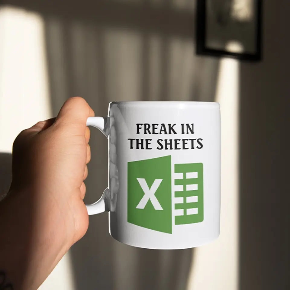 Freak In The Sheet Personalized White Accent Mug Gift For Accountant