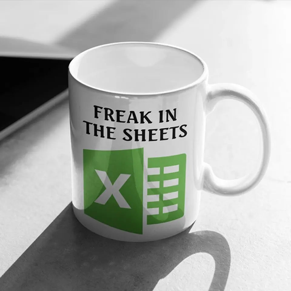 Freak In The Sheet Personalized White Accent Mug Gift For Accountant