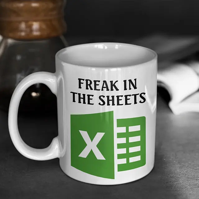 Freak In The Sheet Personalized White Accent Mug Gift For Accountant