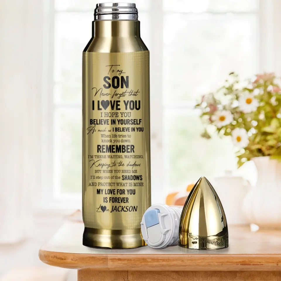 Never Forget That I Love You Personalized Bullet Tumbler