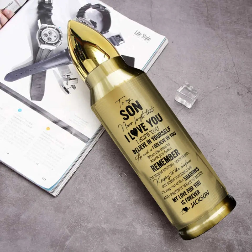 Never Forget That I Love You Personalized Bullet Tumbler