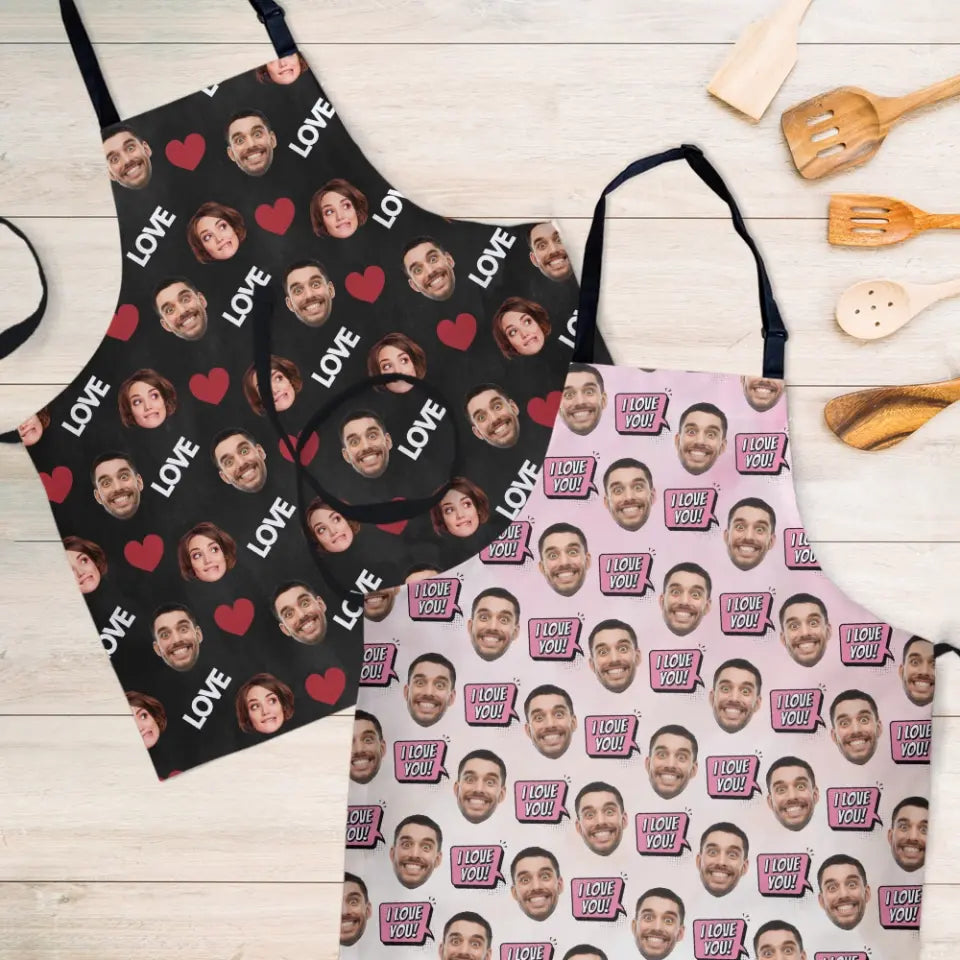 Custom Face And Background Personalized Apron