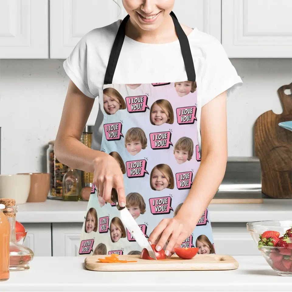Custom Face And Background Personalized Apron