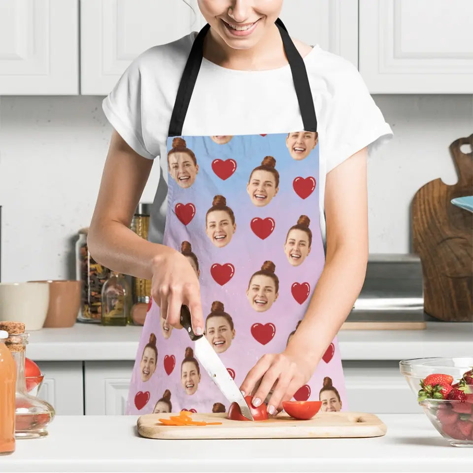 Custom Face And Background Personalized Apron