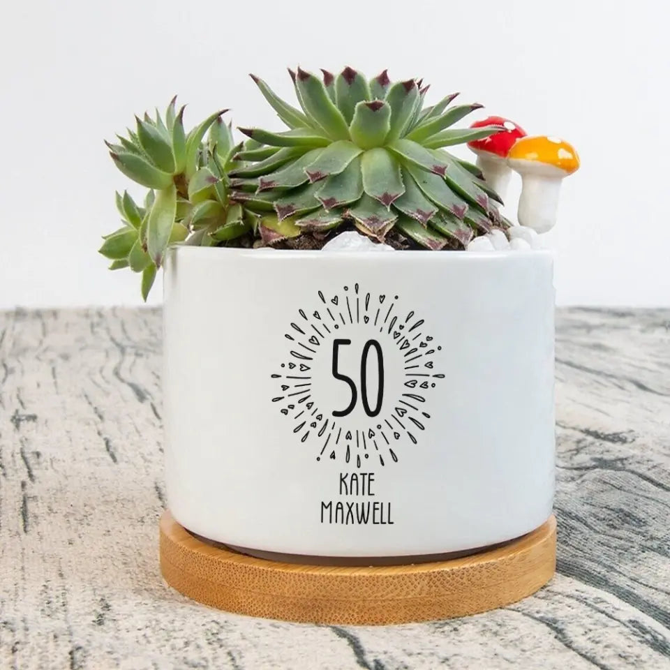 8 Styles Birthday Gifts - Personalized Ceramic Plan Pot - Birthday Gift For Family | 306IHPBNPO640