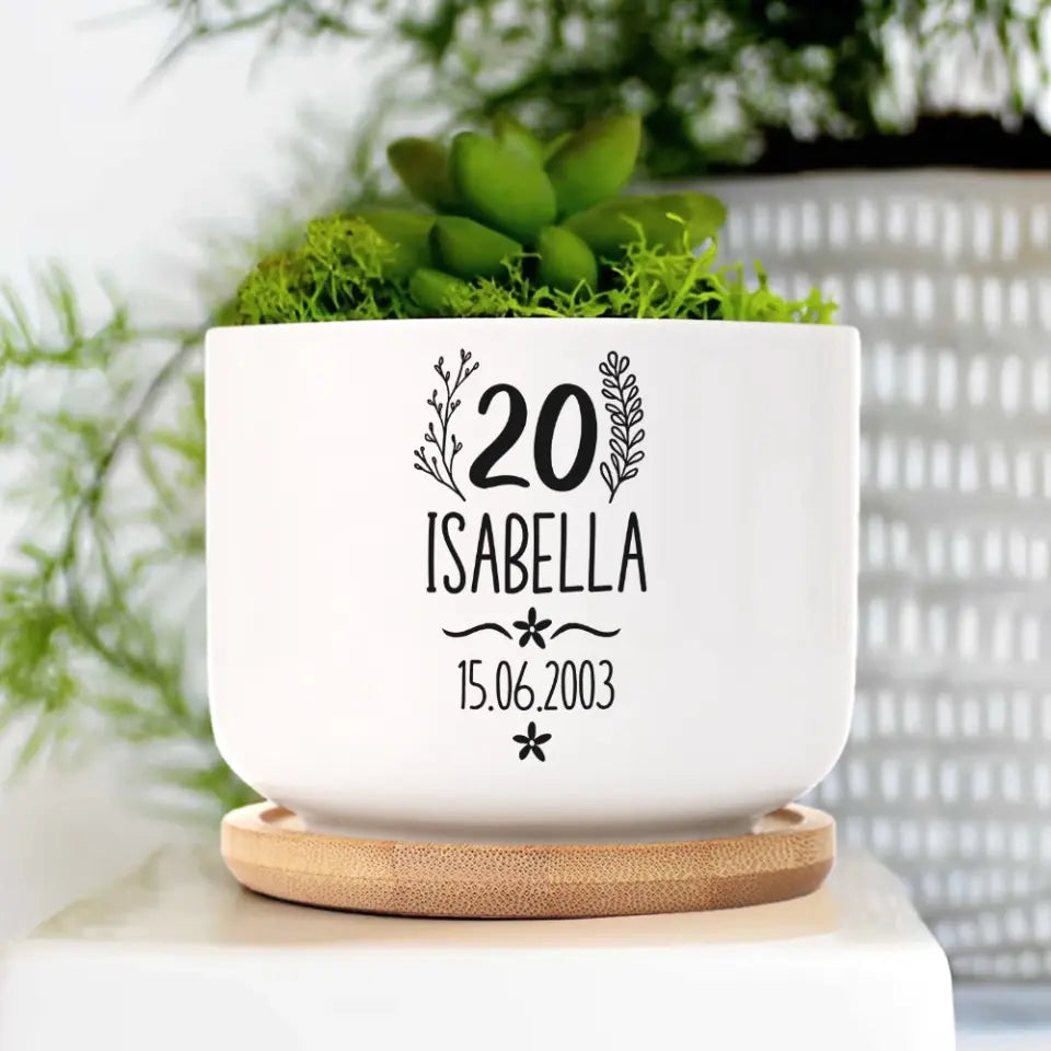 8 Styles Birthday Gifts - Personalized Ceramic Plan Pot - Birthday Gift For Family